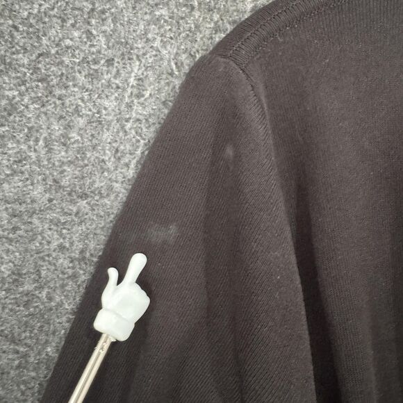 Exclusively Misook Sweater Women's Small Black Open Front Cardigan Pockets - Picture 5 of 9